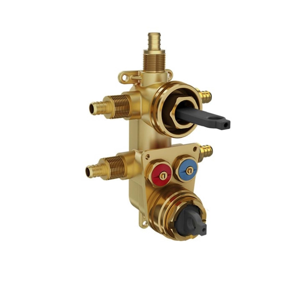 [1JL-RVA-9501-P0-B] Brut de valve thermostatique à pression équilibrée 1-2-3 voies en pex