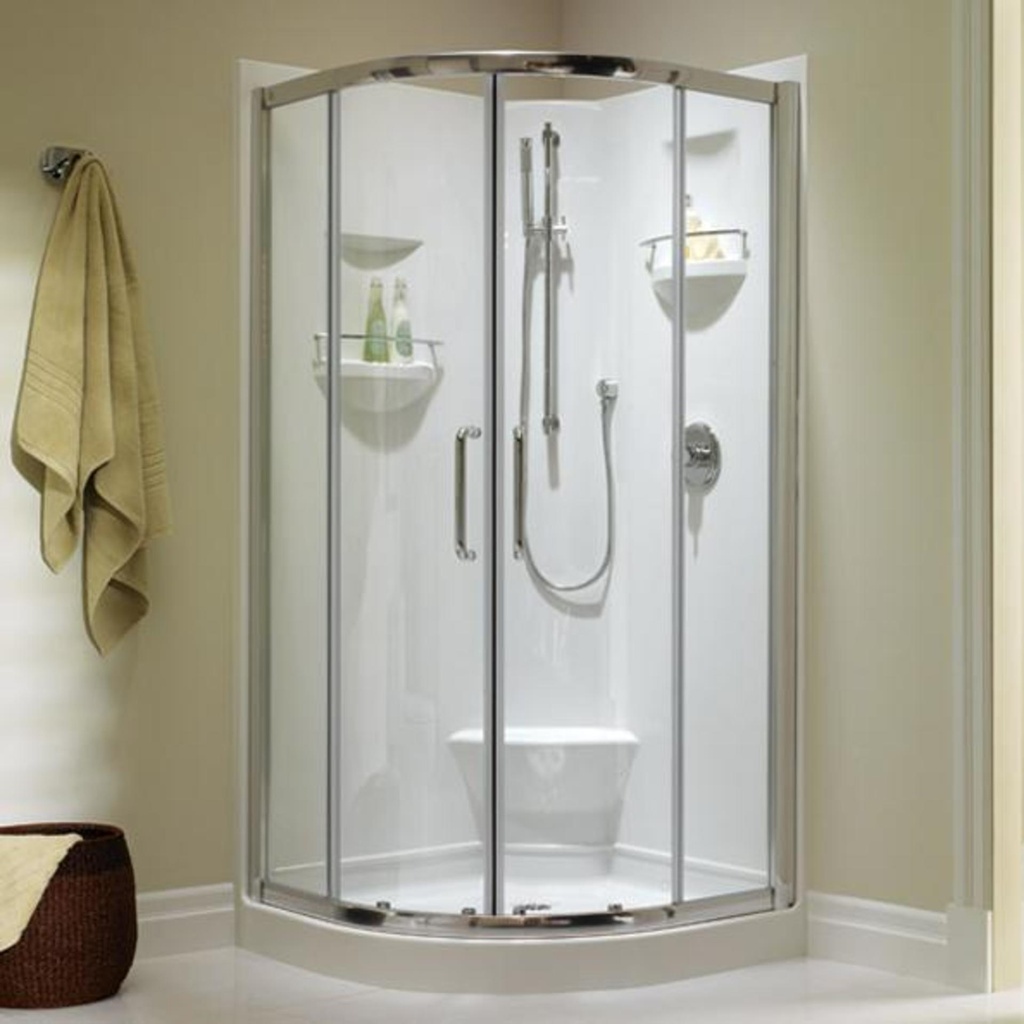 [1NE-IZ36] Douche une piece neo-ronde izia 36 x 36po blanc