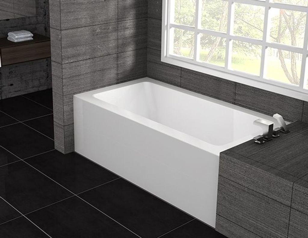 [1OC-PU6030R01] Bain en alcove drain droit Pure 60 x 30po blanc