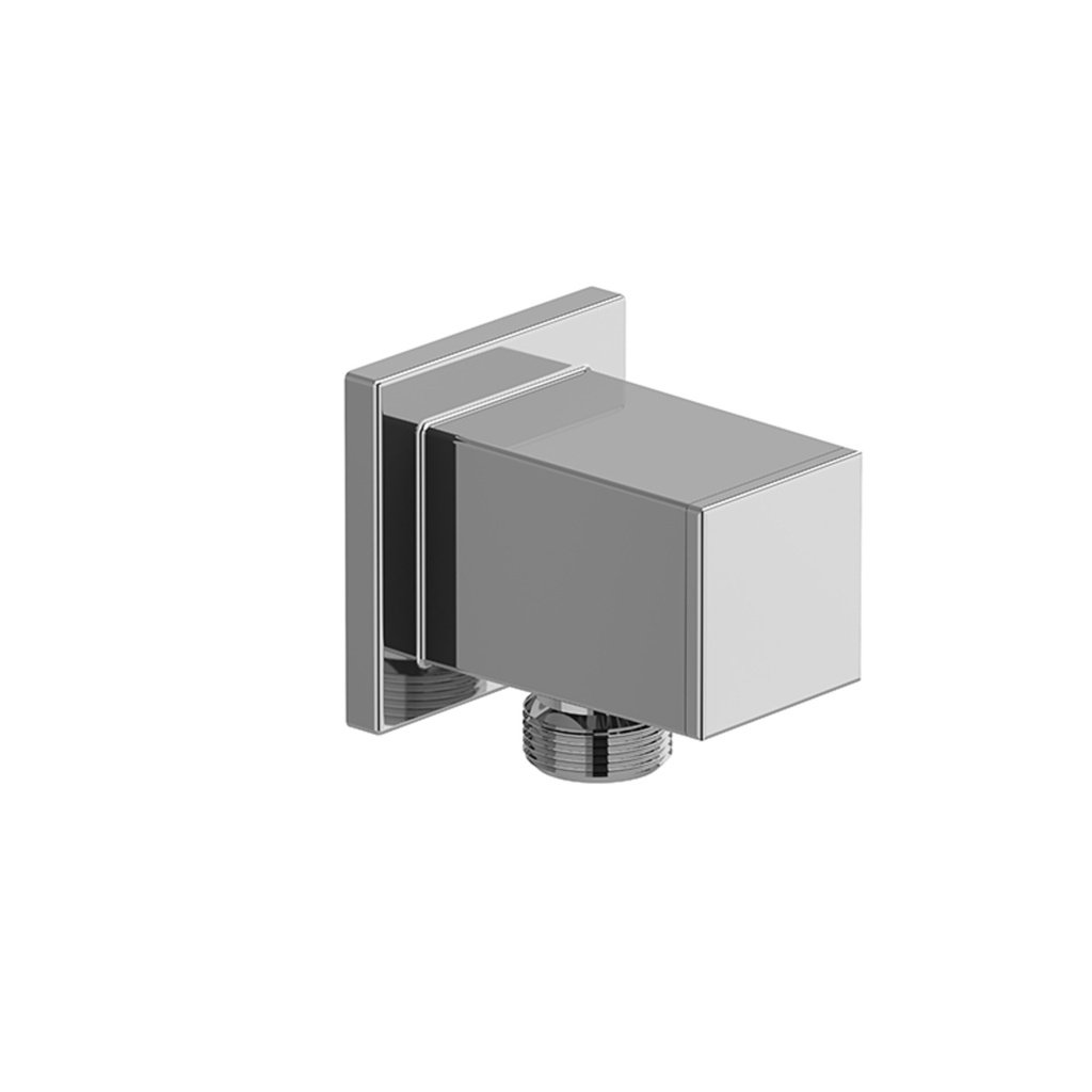 Coude de raccordement carré chrome