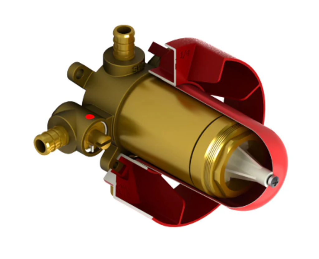 Brut de valve 1 voie pression equilibré en pex