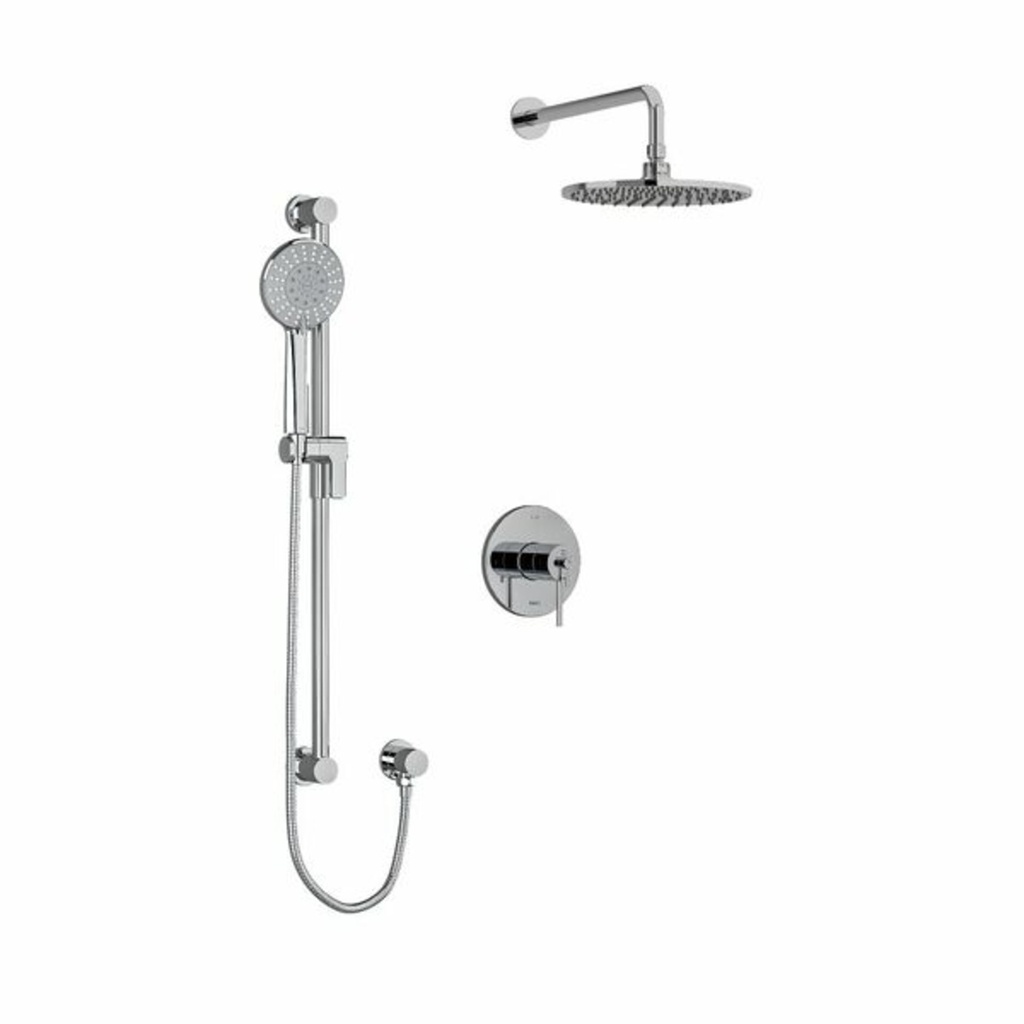 Finition de douche 2 voies coaxial type t/p premium chrome
