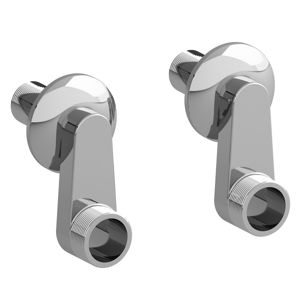 Discontinué - Paire de coudes excentriques chrome