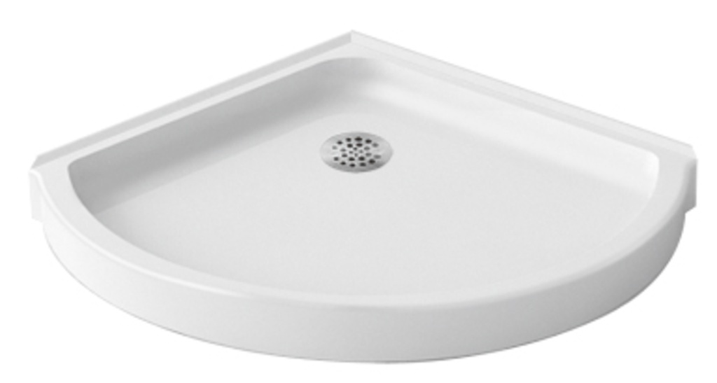 [1ZI-B3636NNRC1] Base de douche en coin bedaine 36 x 36 blanche