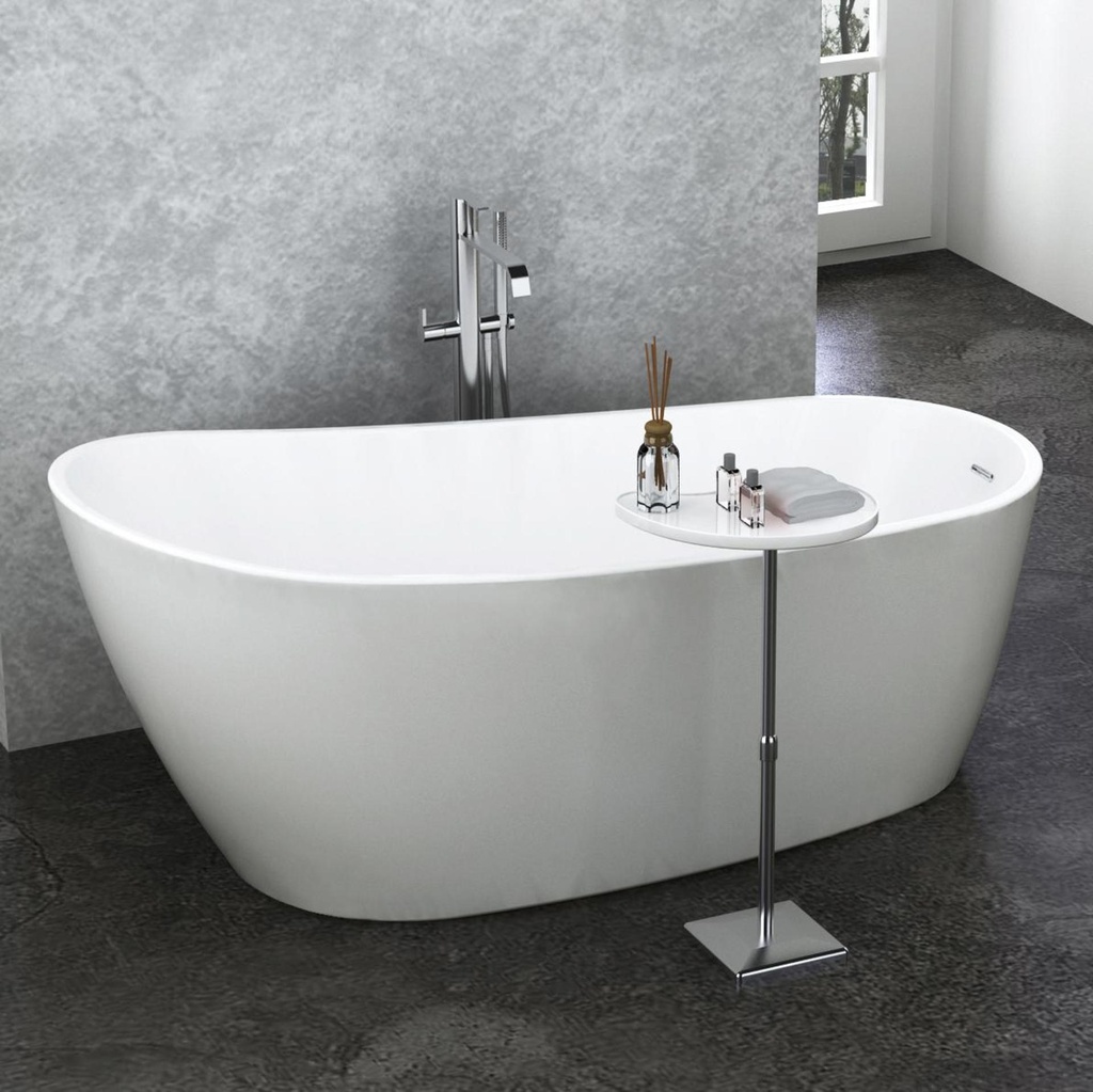 D- Bain avec trop plein Issa 59 1/2 x 29 x 27po blanc