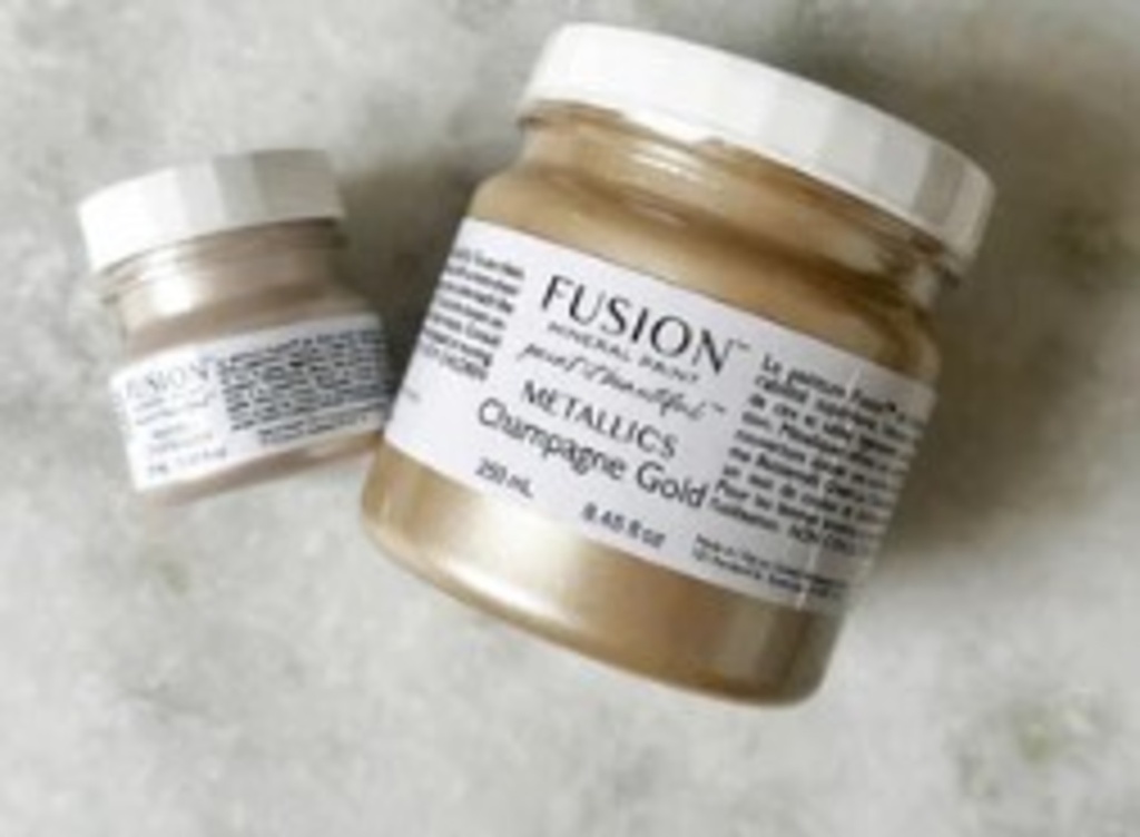 Peinture minérale  fusion 250ml couleur métallique champagne gold