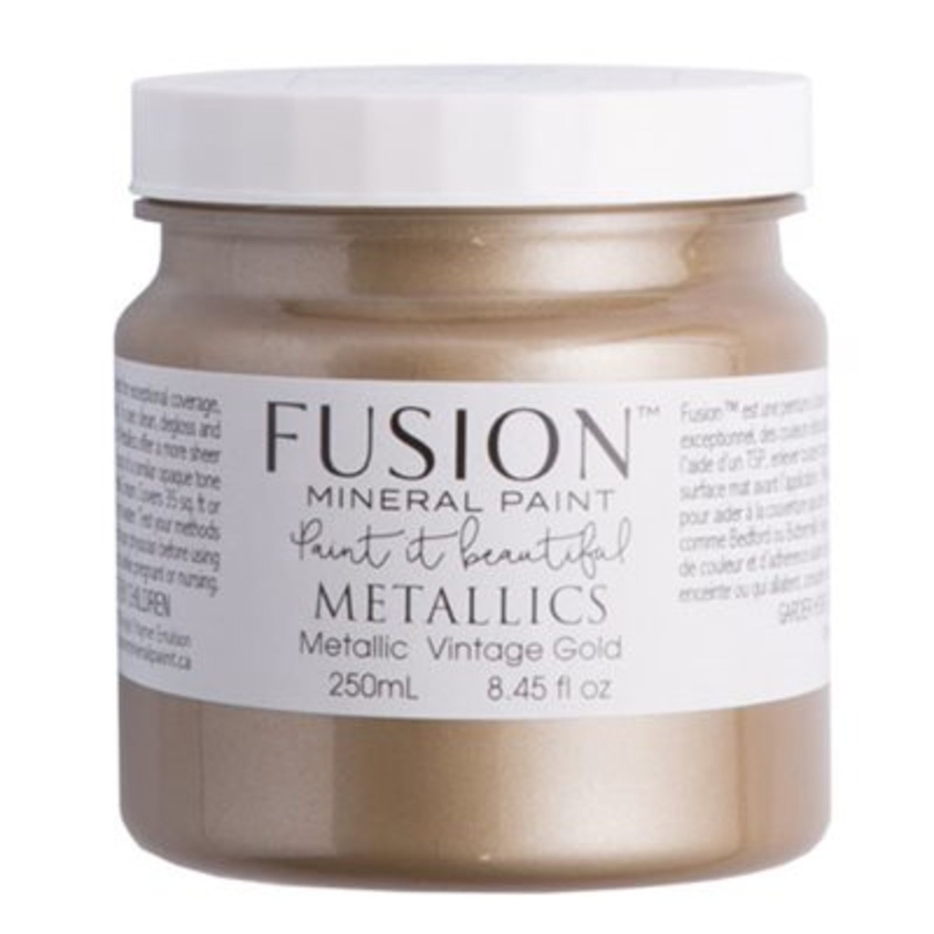 Peinture minérale Fusion 250ml couleur  métallique vintage gold