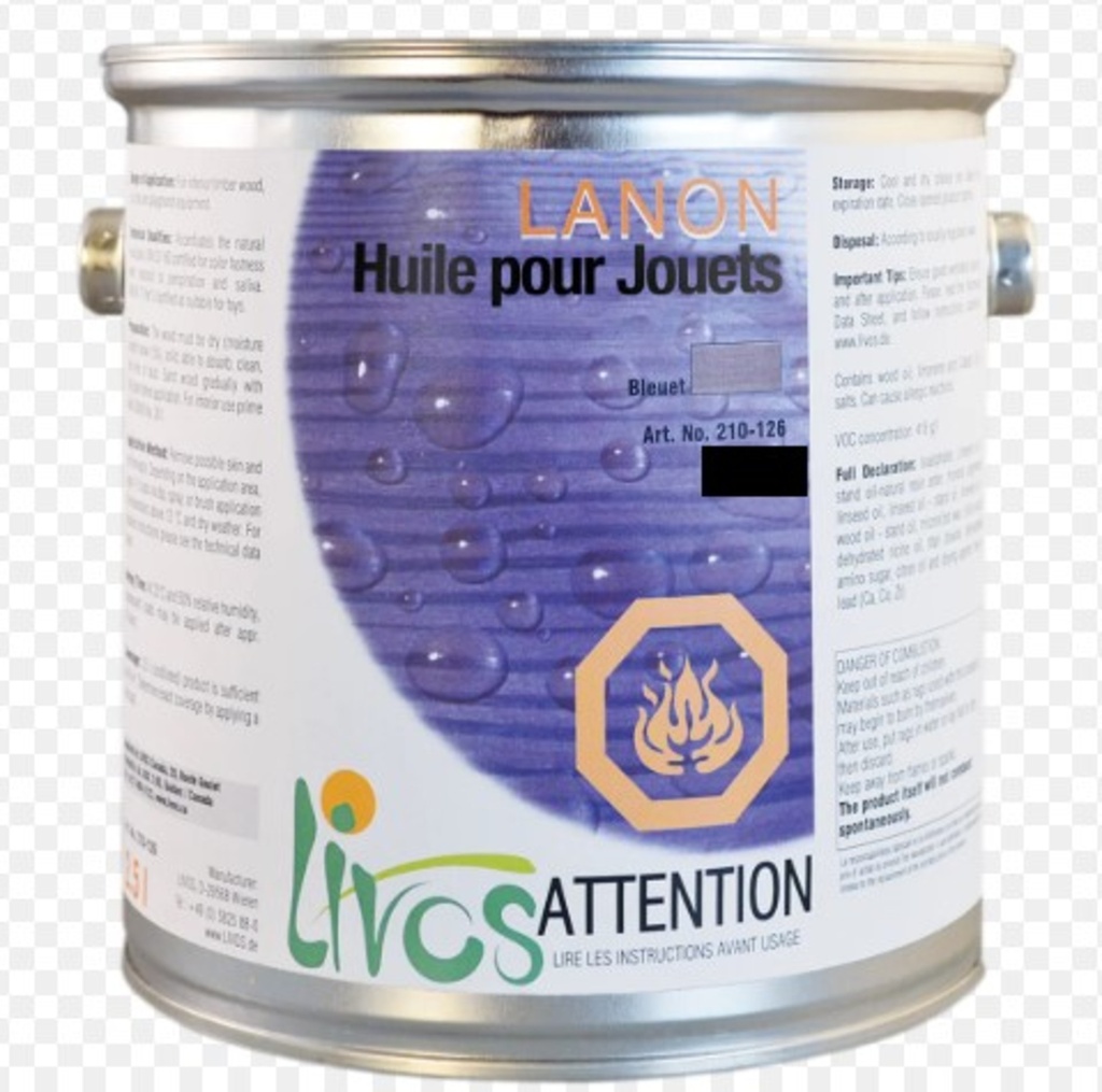 Lanon- huile jouet bleu rustique 50ml