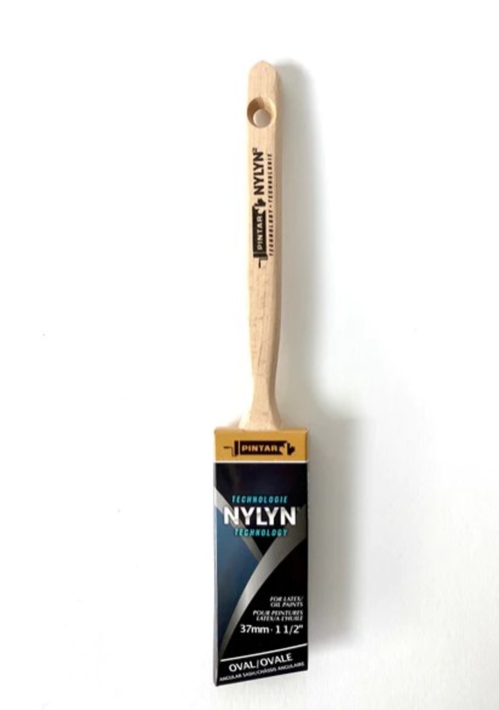 Pinceau nylyn ovale angulaire 1-1/2po