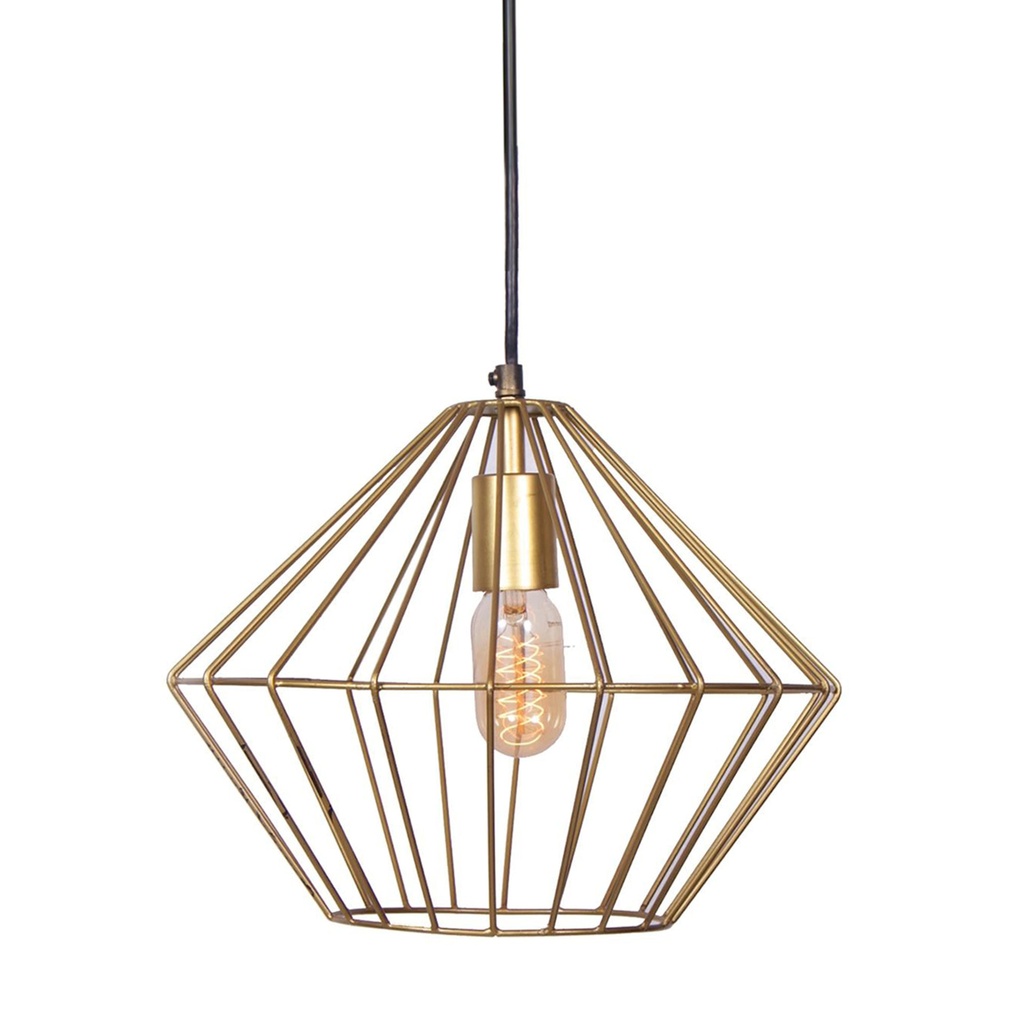 Lampe suspendue empire or 6x9x6 (sans ampoule)