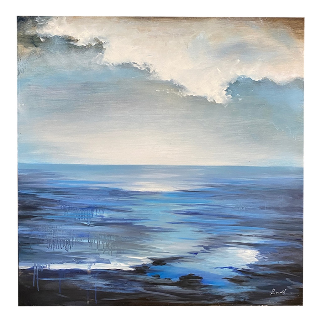 Cadre westport mer et ciel 40 x 40po bleu