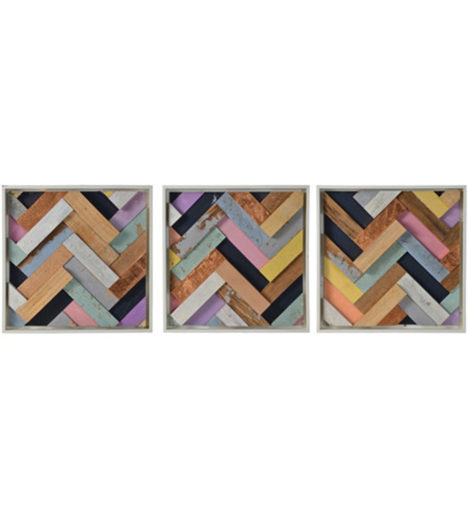 Cadre en bois jellybeans 23 x 23 x 21/2po multicolore