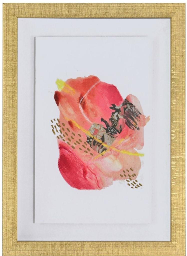 Cadre aquarelle mayim 10 x 14po multicolor avec cadre or