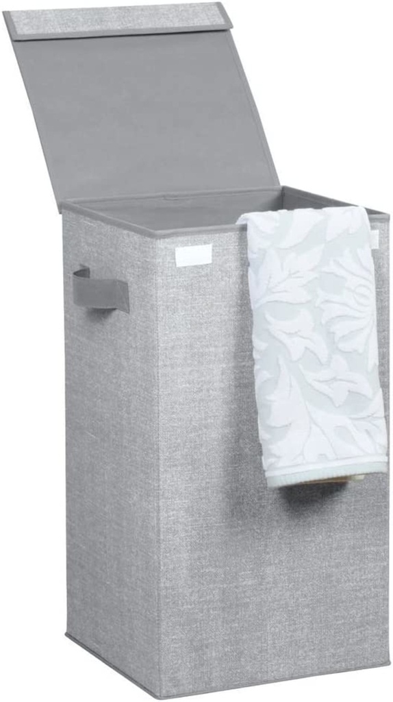 Panier a linge aldo tissu gris